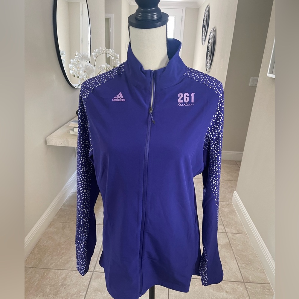 NWT Adidas 261 Fearless Collection zippered front athletic Jacket